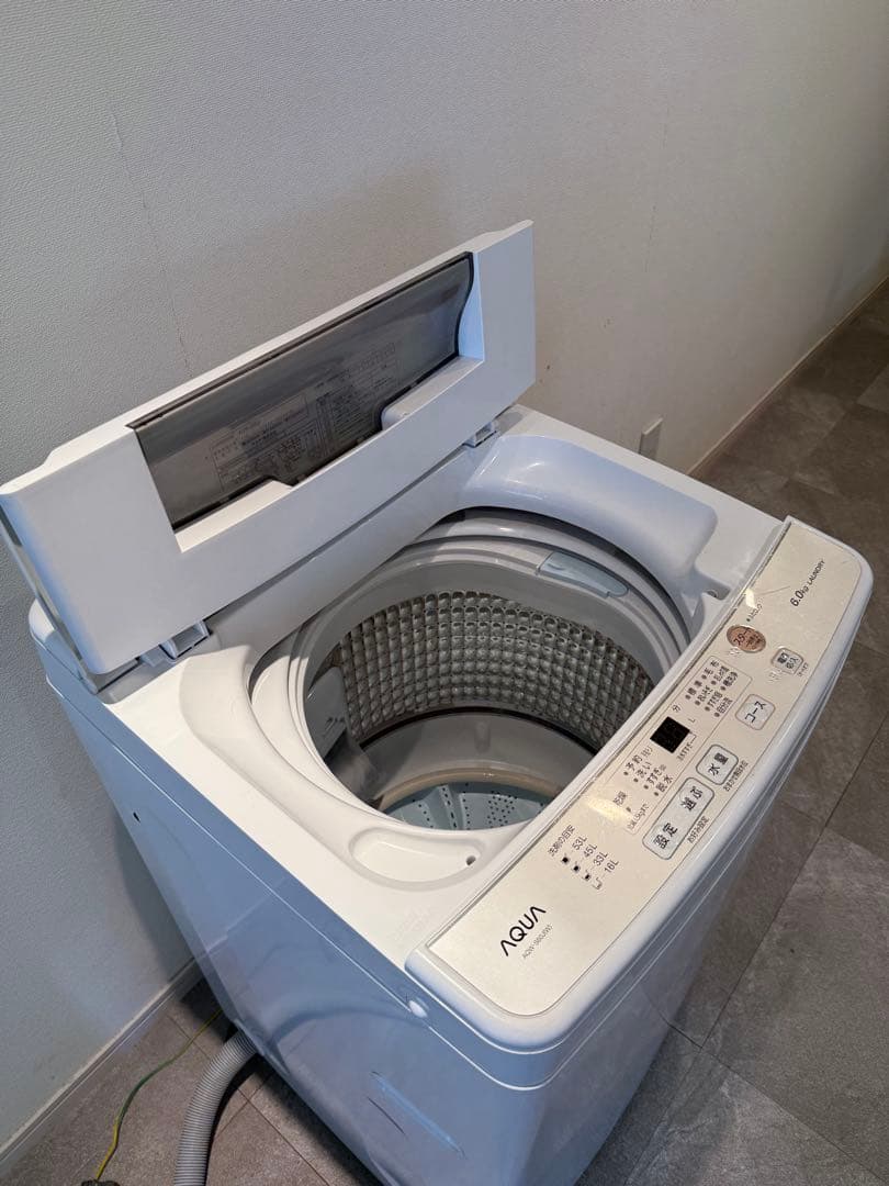 シャープ AQUA 全自動洗濯機 AQW-S60J 6.0kg ホワイト