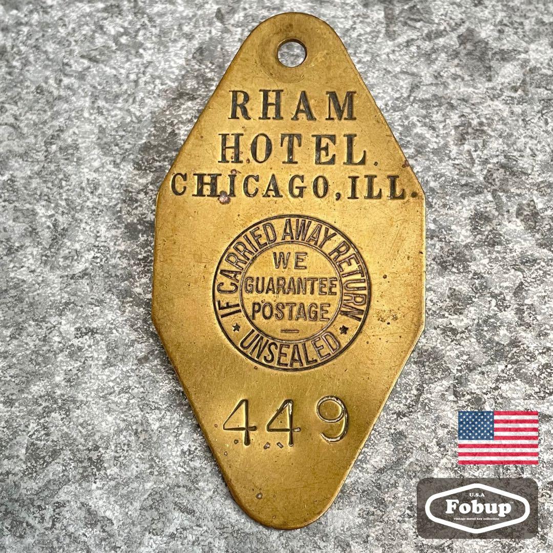 アメリカ製USAヴィンテージ モーテル ホテル キー 449 イリノイ アメリカ製USAヴィンテージ モーテル ホテル キー 449 イリノイ