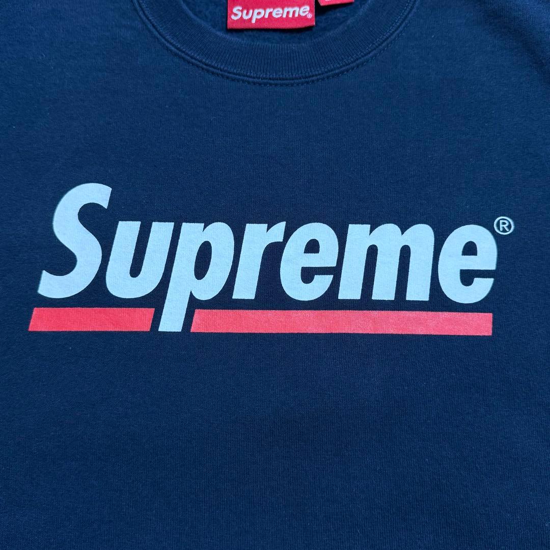 Supreme Underline Crewneck ネイビー 20ss - メルカリ