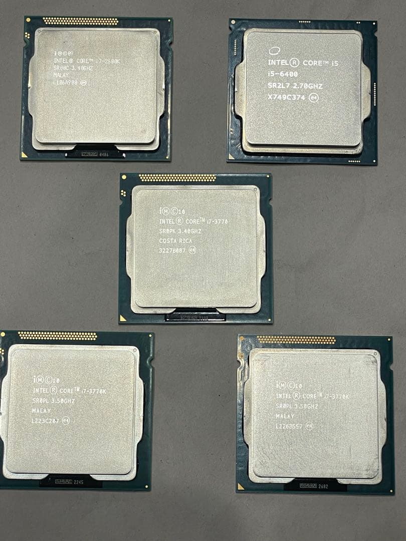 Intel cpu i7-3770k 複数Intel CPU セット 5個 Intel cpu i7-3770k 複数Intel CPU セット 5個 Intel cpu i7-3770k