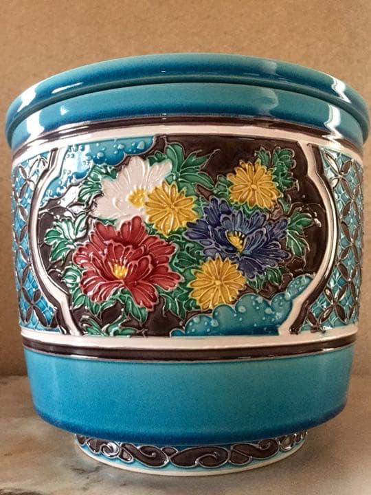 茶道具 水指 中村翠嵐 七宝草花浅黄交趾水指 美品 - メルカリ