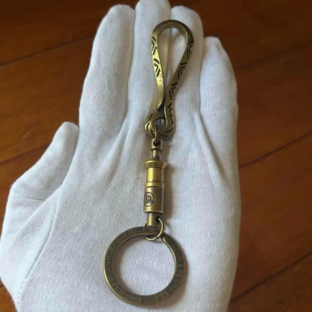送料無料】【匿名配送】RRL キーフック キーホルダー ブラス 真鍮