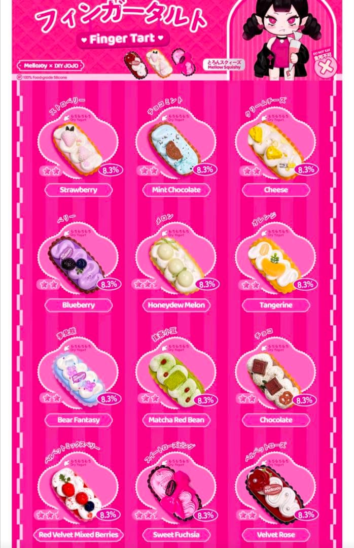 Mellojoy スクイーズ【セット割あり】フィンガータルト ストロベリー