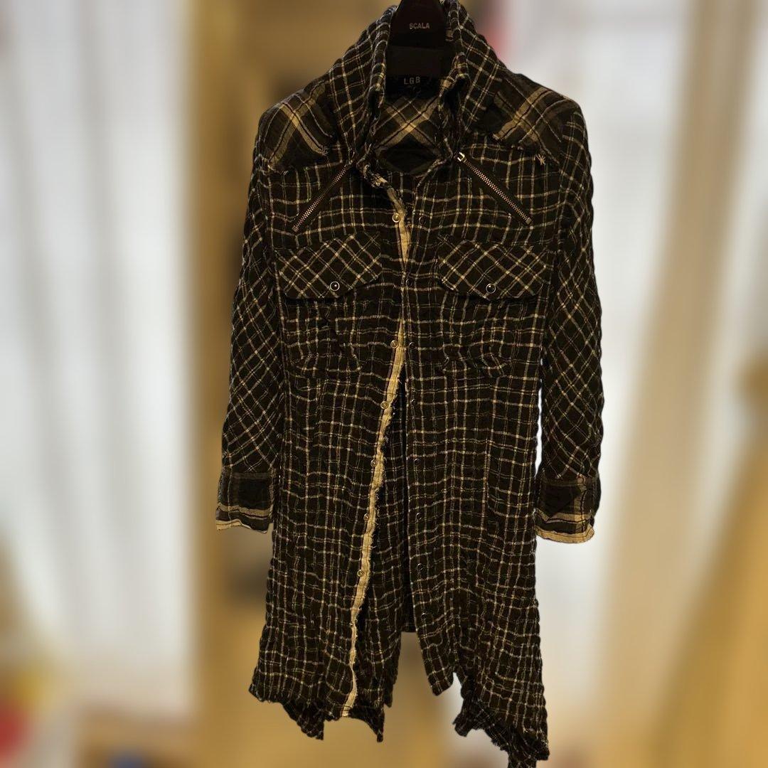 LGB 長袖チェックシャツ 黒と白 楽天市場】チェック柄シャツ カジュアル長袖シャツ ビッグシルエット