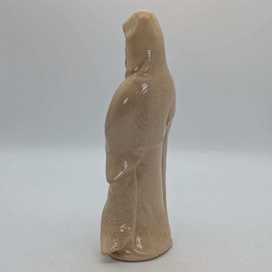 陶華山窯 松尾藻風 萩焼 観音菩薩立像 陶像 陶器人形 仏像 観世音菩薩