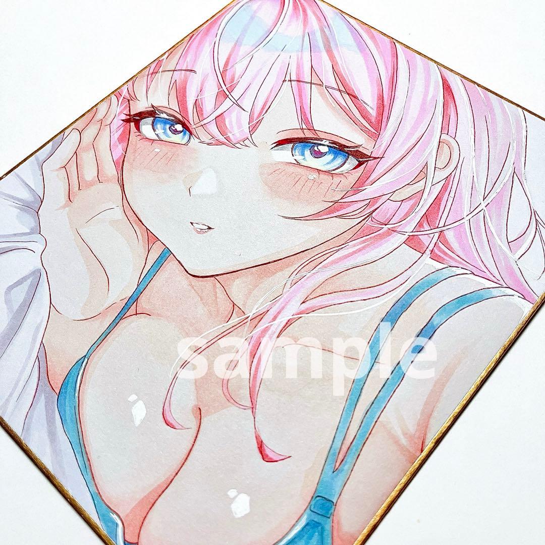 y*2様 【一点物】11.オリジナル手描きイラスト アナログ 色紙 - メルカリ