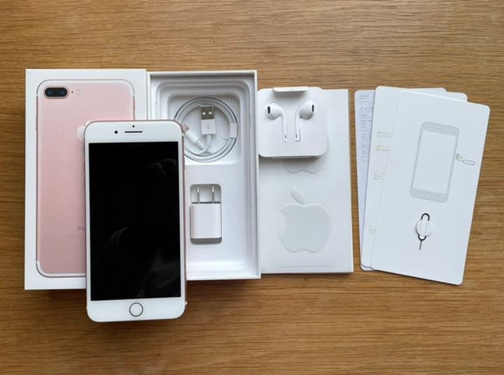 iPhone 7 Plus Rose Gold 128 GB SIMフリー iPhone 付属品 Plus