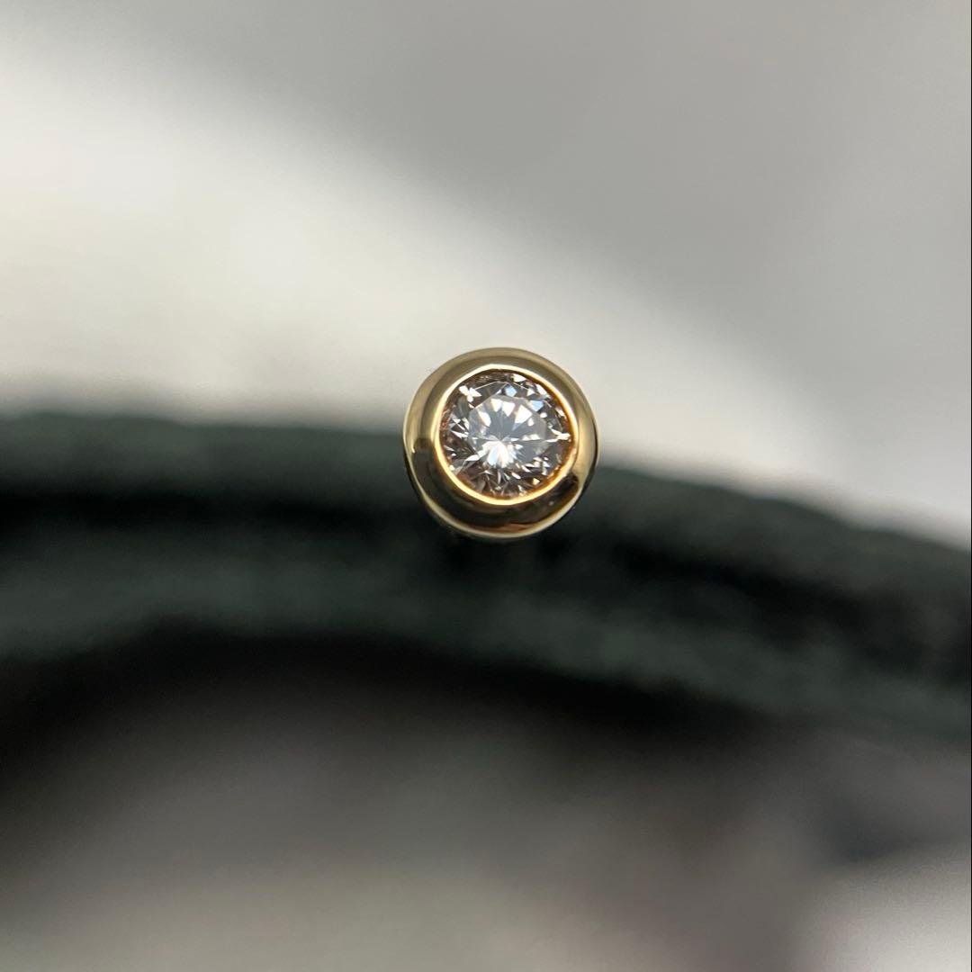 専用◆未使用品◆ メサンジュ K18 片耳ピアス ダイヤモンド 0.025ct