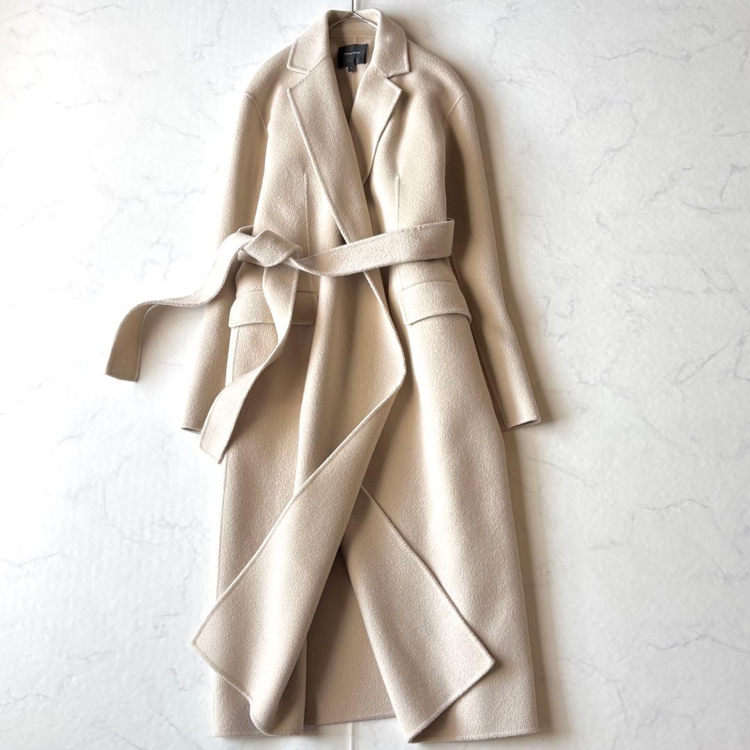 美品✨セオリーNEW DIVIDE LUXE カシミアダブルフェイスロングコート