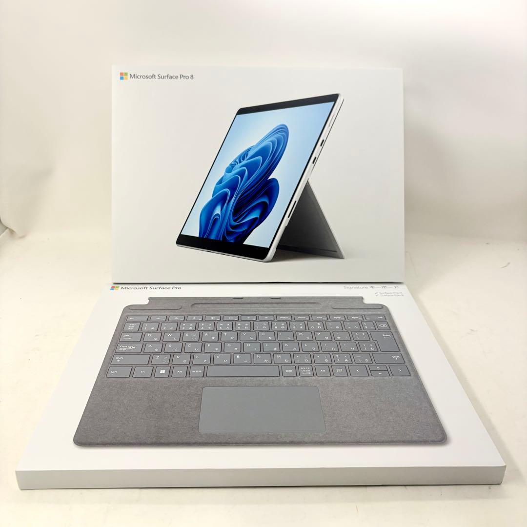 1台限定！Surface Pro8 プラチナ キーボード付 オフィス - メルカリ