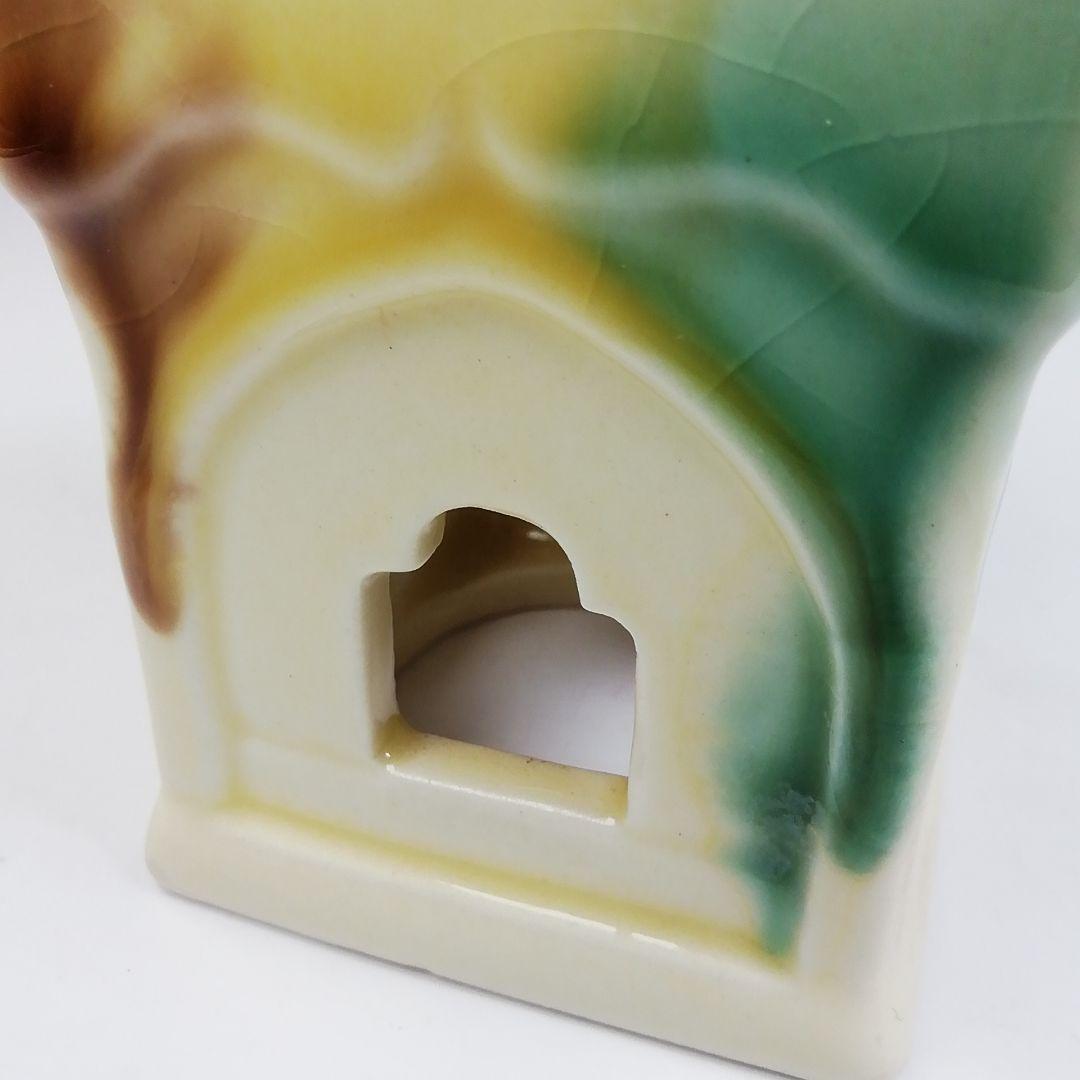 W102 蓋置 『長崎三彩』『天主堂 江口秀山 作』 共箱 茶道具