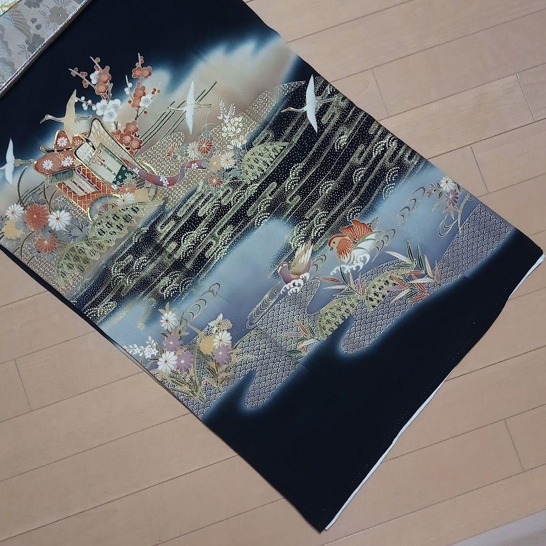 D02限定価格！☆USED美品☆ 結婚式 金彩 豪華 黒留袖6点セット - メルカリ