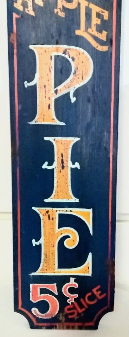 超レア看板米国ロス市パイ店の本物手書き看板1960年代物 ロス市老舗