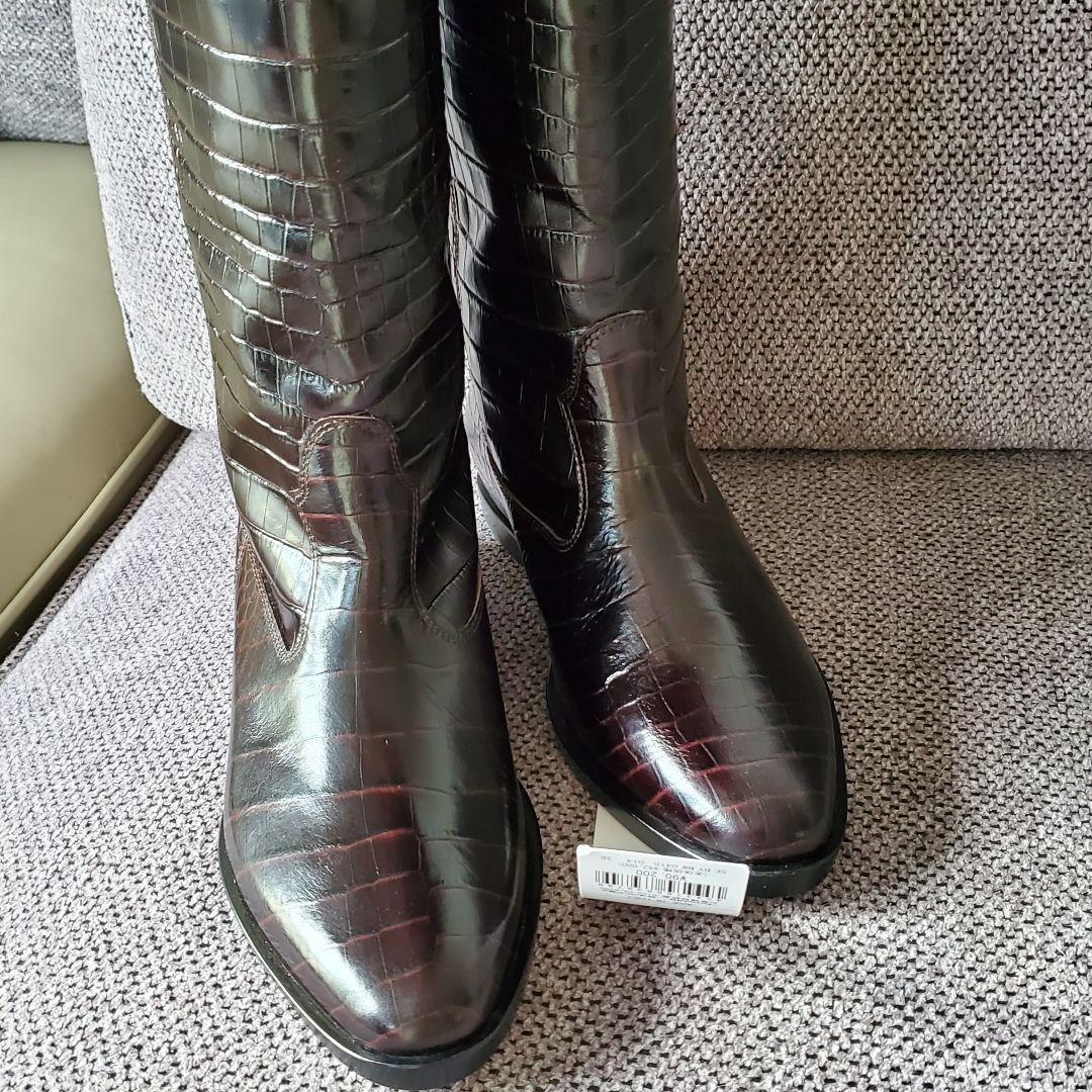新品【BRENTA】ブレンタ 36 クロコ型押ロングブーツ ブラウン - メルカリ