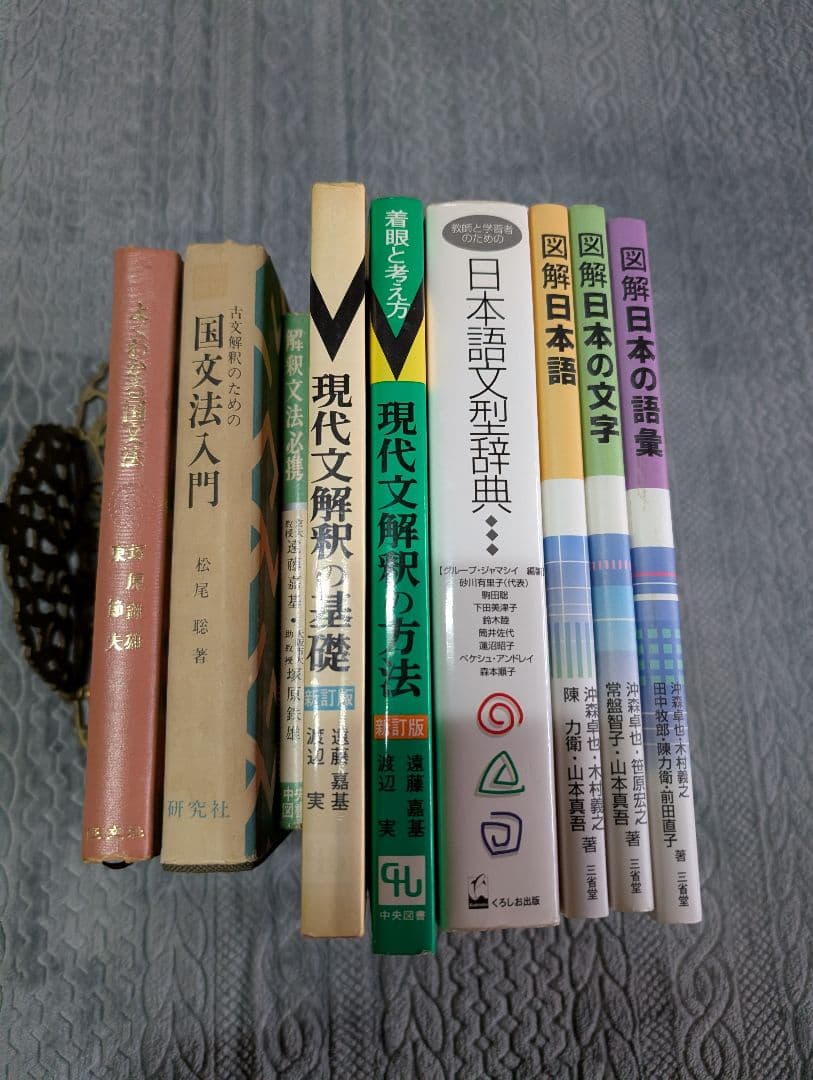 古本9冊セット日本語 現代文 国文法 語学 言語 辞典 文法 解釈 中央図書 中央図書出版社 着眼と考え方 現代文解釈の方法 新訂版 遠藤嘉基/渡辺