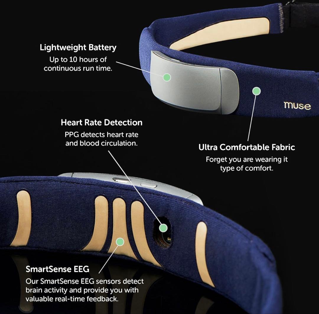 し*る様 脳波デバイス MuseS マインドフルネス【日本語マニュアル付き】