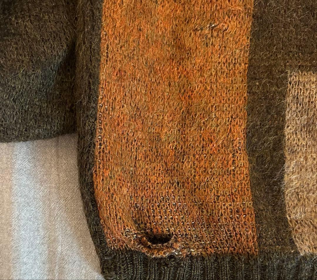 vintage モヘアニット　Ｖネックニット　60s カーディガン　深水光太