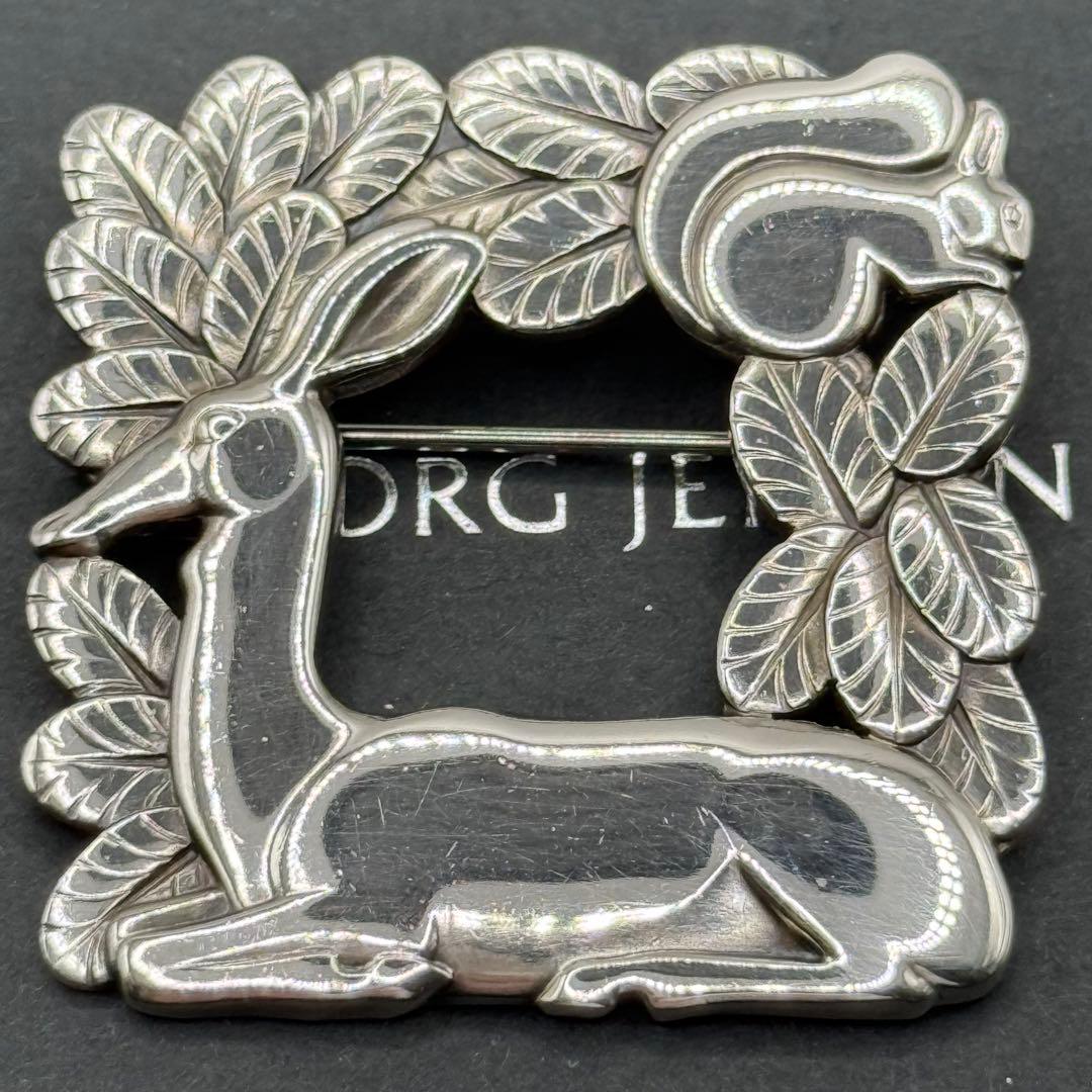 希少 ジョージジェンセン 318 ブローチ 鹿とリス ヴィンテージ - メルカリ