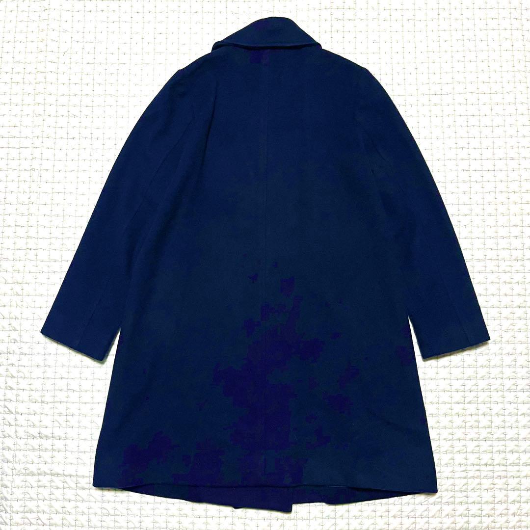 美品 SHIPS シップス ピーコート ウールコート ネイビー 金ボタン S