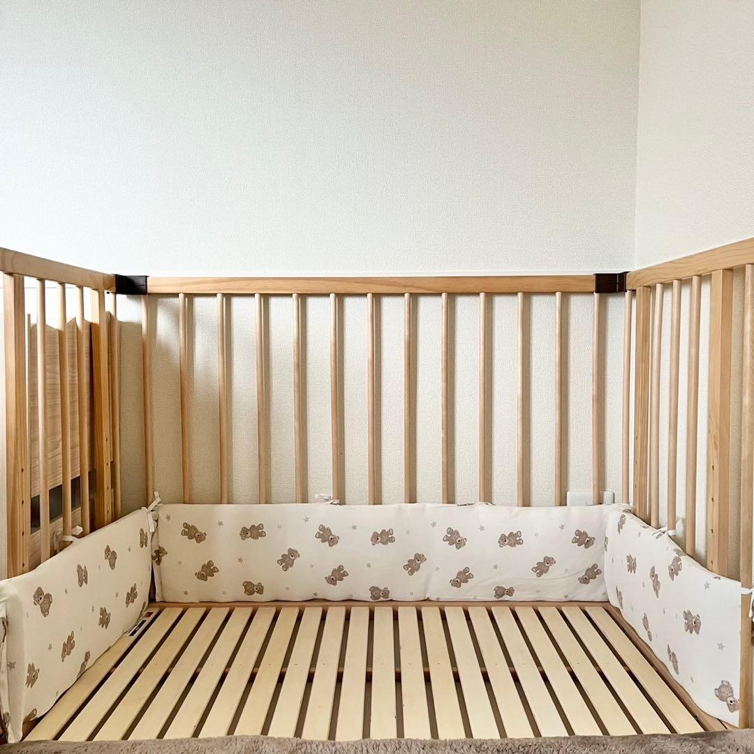 ファルスカ ベッドサイドベット03 木製ベビーベッド ナチュラルウッド