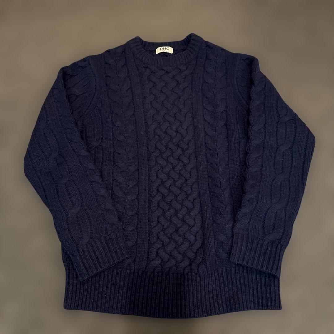 RHC ロンハーマン　メンズ　ケーブルニット　セーター　ネイビー RHC ロンハーマン メンズ ケーブルニット セーター ネイビー - メルカリ