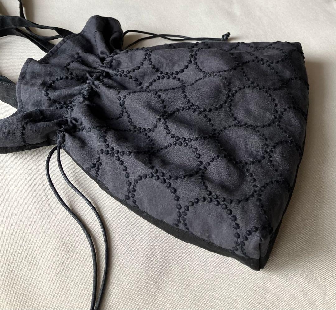 ミナペルホネン ハンドメイドダブルハンドル 巾着トートバッグ - メルカリ