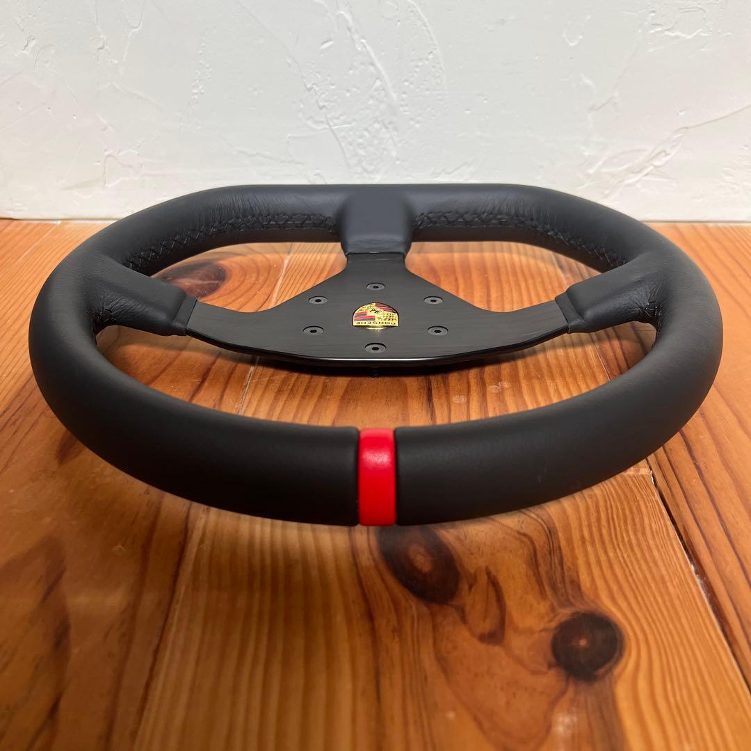 ポルシェ911/991 GT3 CUPステアリング 黒ステッチ/赤 ボルト - メルカリ