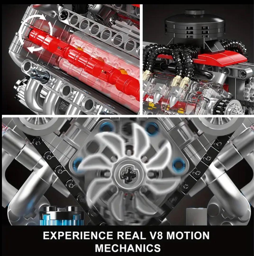 V8エンジン 模型 ブロック 組立キット 教材 プレゼント - メルカリ