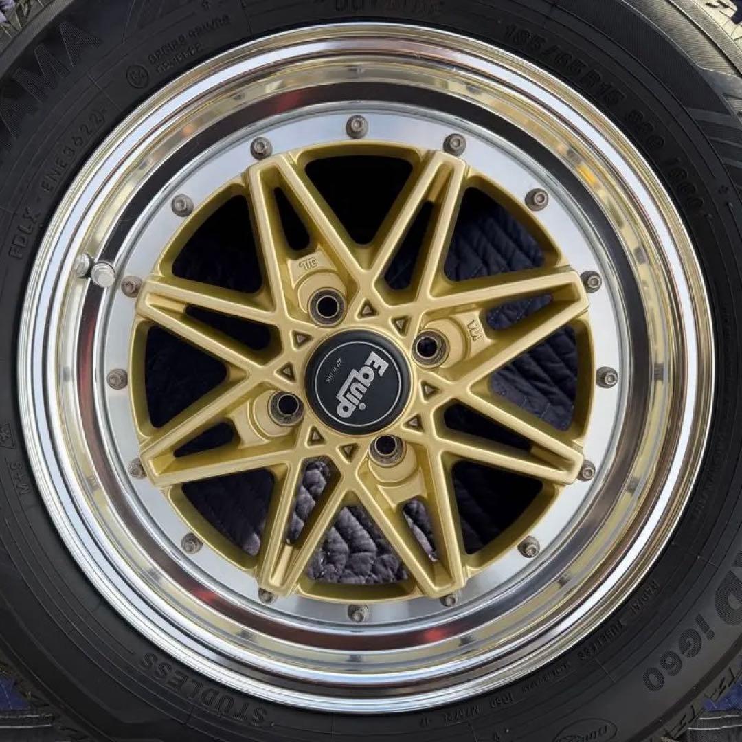 美品！WORK Equipe 15inch 5.5j +35 4穴 ホイールのみ
