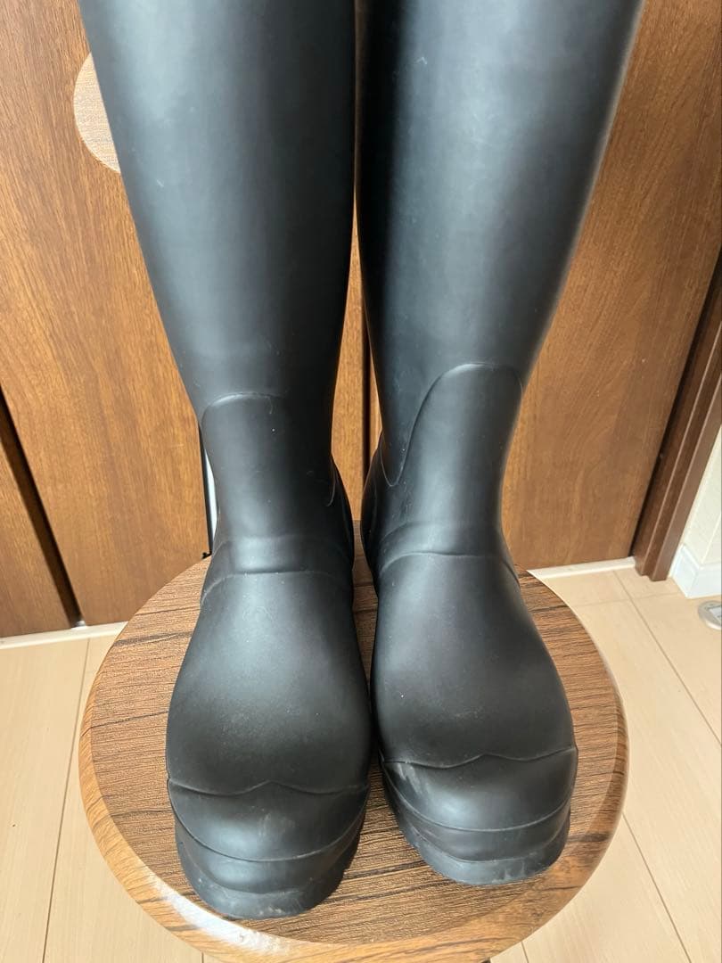 HUNTER ブラック 長靴 バックル付き 24.5cm 良品 - メルカリ