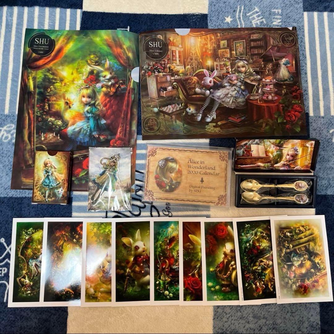 SHU アリス　クリアファイル　はがき　キーホルダー　トランプ　スプーン　レア品 SHU アリス クリアファイル はがき キーホルダー トランプ スプーン