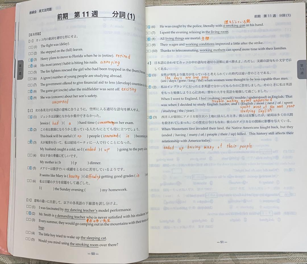 鉄緑会 高1英語 前期 後期 英文解釈英作文 発展講座 英文法 セット