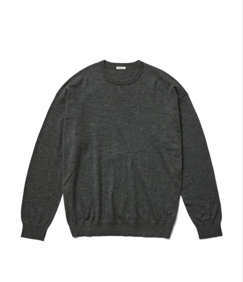 【超美品】cash & barba ウーステッドカシミアクルーネック size1 ウーステッドカシミヤ 150 クルーネック, Black – cash & barba