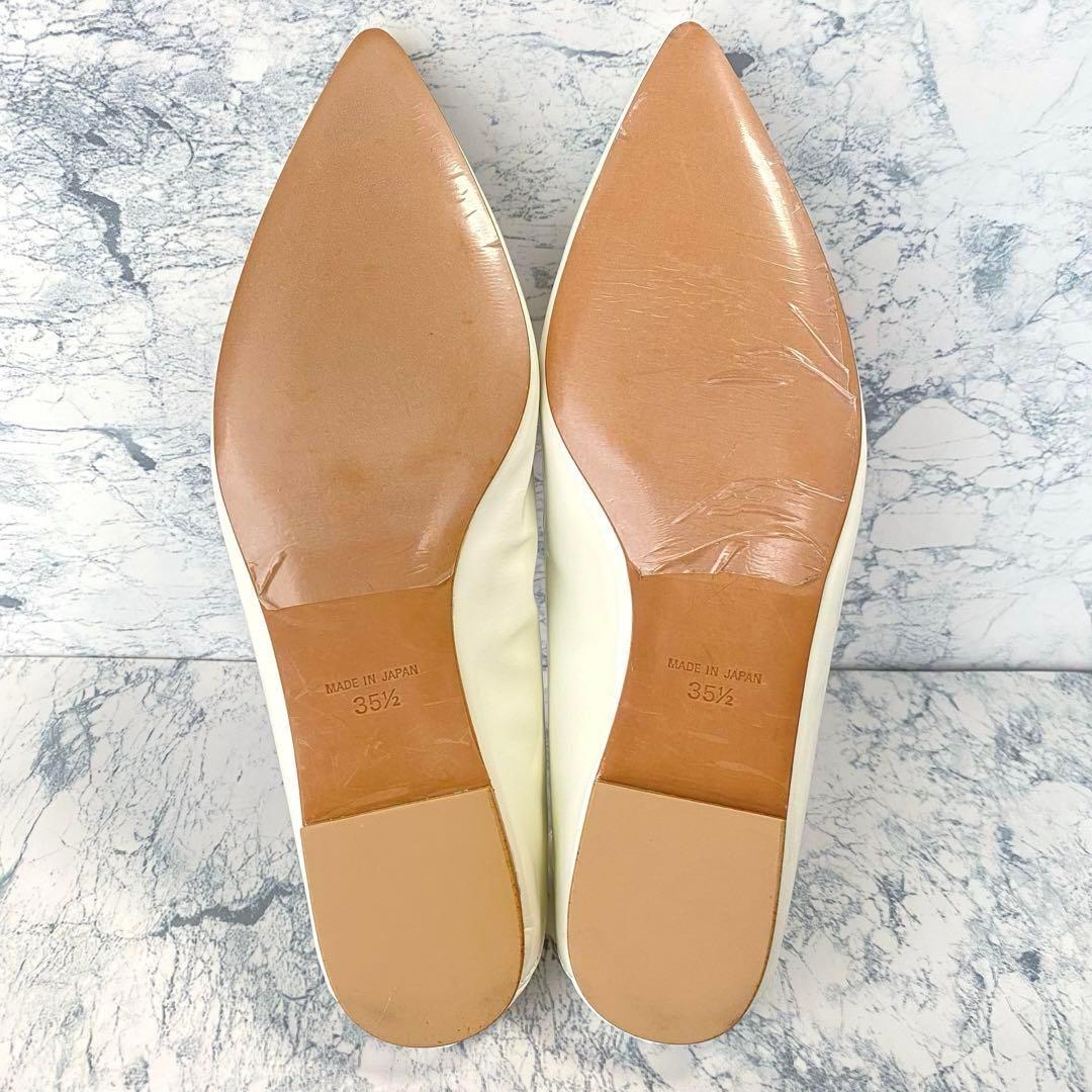 【極美品】HEWN⭐︎フラットシューズ⭐︎22.5cm⭐︎メリージェーン⭐︎ホワイト