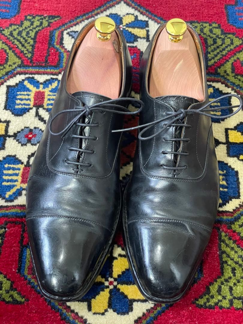 クロケット&ジョーンズ HALLAM ハラム UK7.5E 黒 ストレートチップ