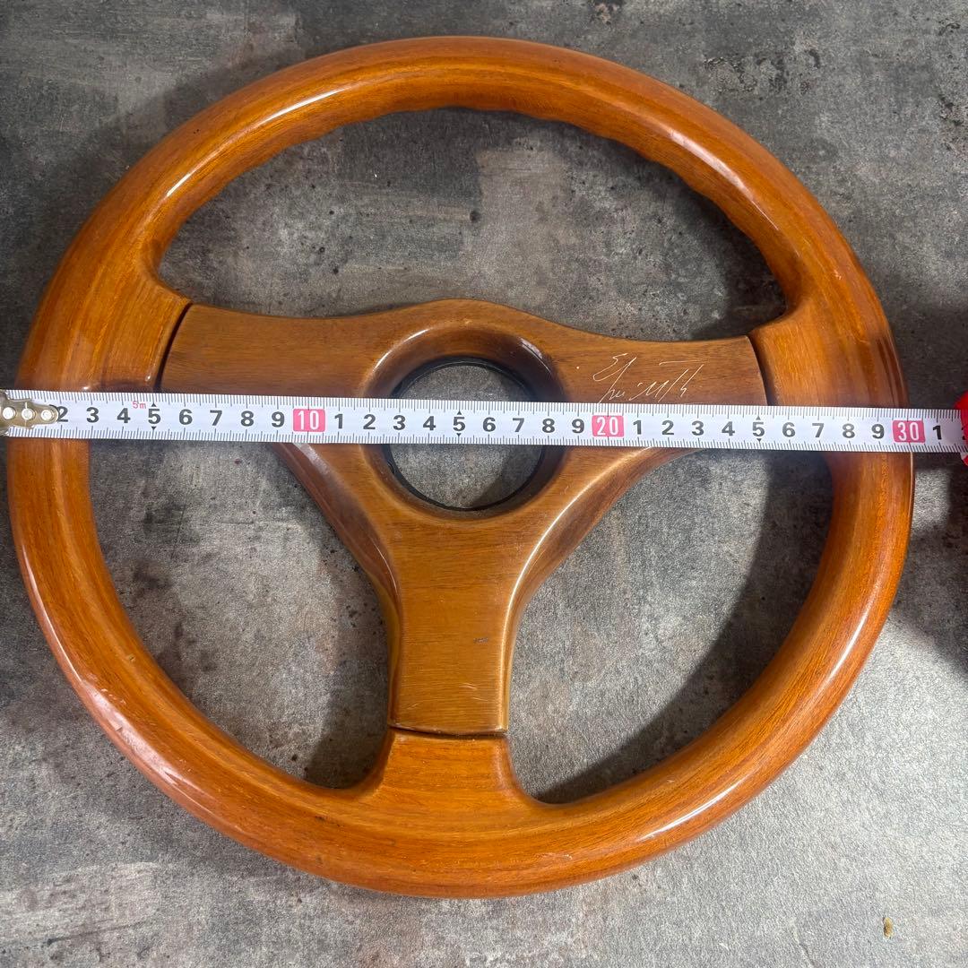 《ミケロッティ》レア希少昭和レトロ31φ当時物ウッド ハンドル VIP車