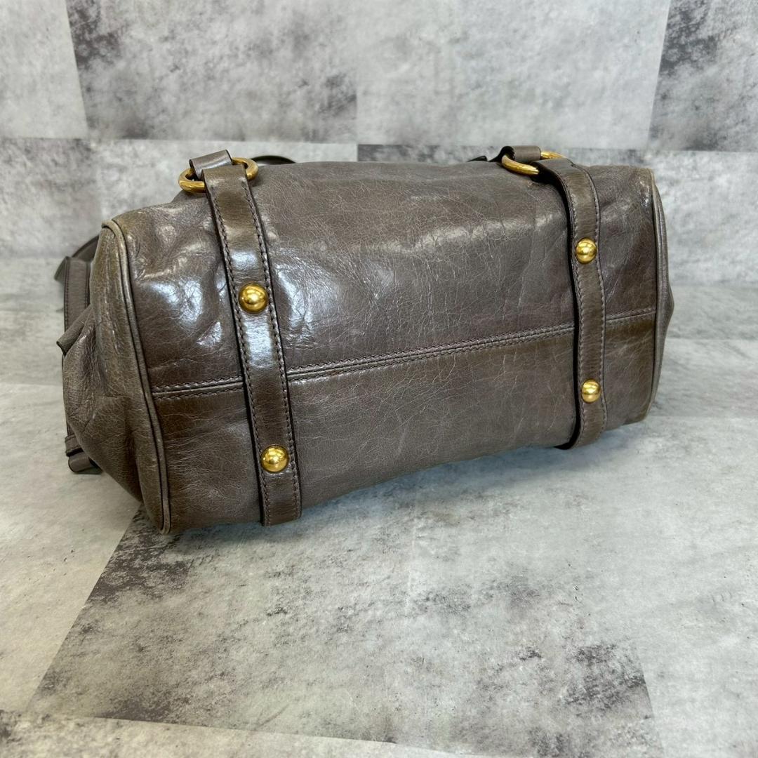 miu miu 2way サイドリボン レザー ショルダーバッグ RG547 - メルカリ