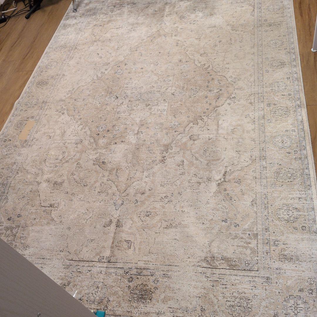 ZARA　オリエンタルパターン ベージュラグ 大きめ オリエンタル柄ラグ 200×250cm ラグ おしゃれ ぼん家具 CPT000251