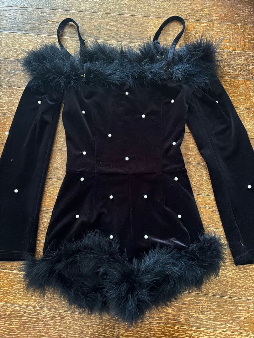 belearmimi ベリアミミ デザインパールベロアコンビネゾン