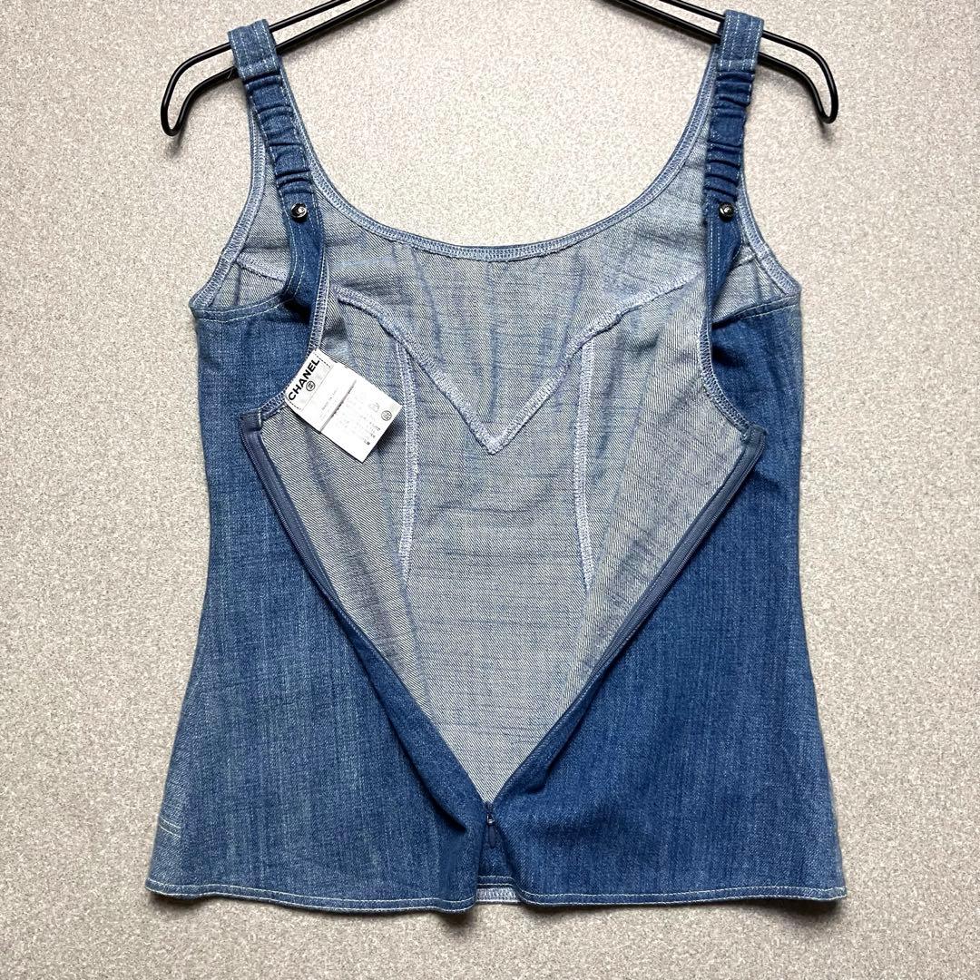 CHANEL デニム キャミソール ココマークノースリーブカットソー シャネル