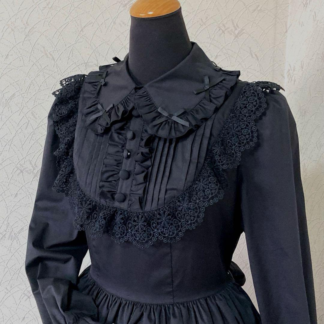 アンドロミオ ロリータ ワンピース 黒 ゴスロリ 長袖 膝丈 - メルカリ