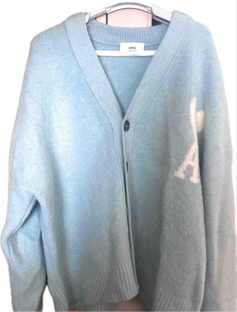 ami paris アミパリス 水色カーディガン - メルカリ