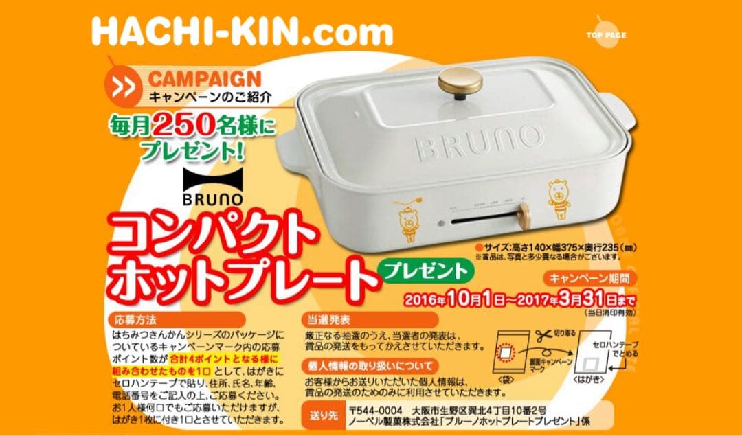 非売品! 懸賞当選品! BRUNO コンパクトホットプレート BOE021 - メルカリ