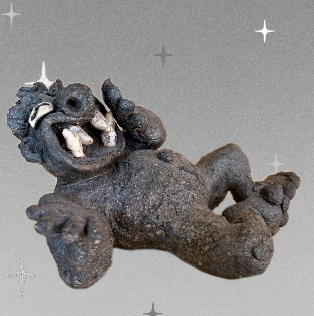 東大寺別当 清水公照作 泥仏一対 2体セット アート作品 どろぼとけ