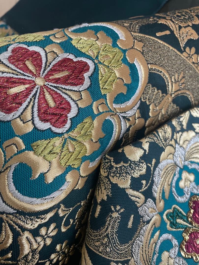 豪華！袋帯 正絹 売れ筋 ゴールド刺繍 リバーシブル