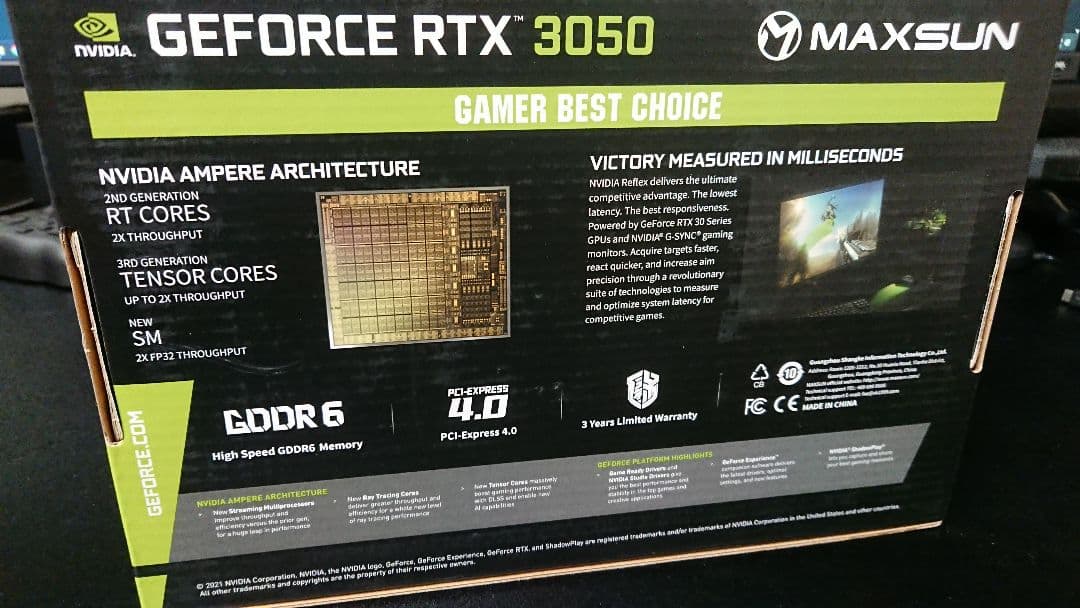 MAXSUN GeForce RTX 3050 6GB LP 海外輸入品
