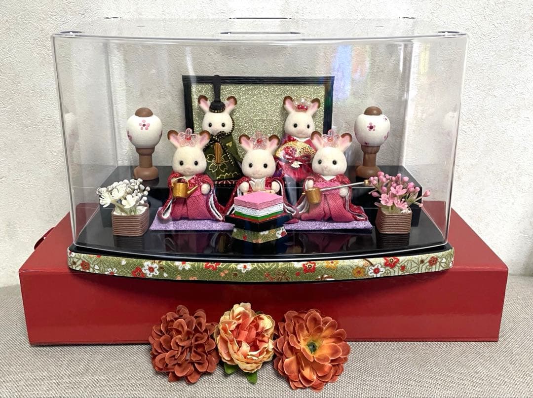 雛人形 シルバニア赤ちゃん ケース入り 二段飾り 三人官女 - メルカリ