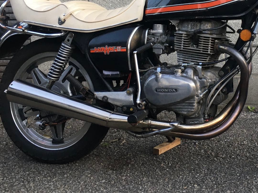 ホーク バブ ステンレスメガホンマフラー AGメガホン ヤシメガ cb400t