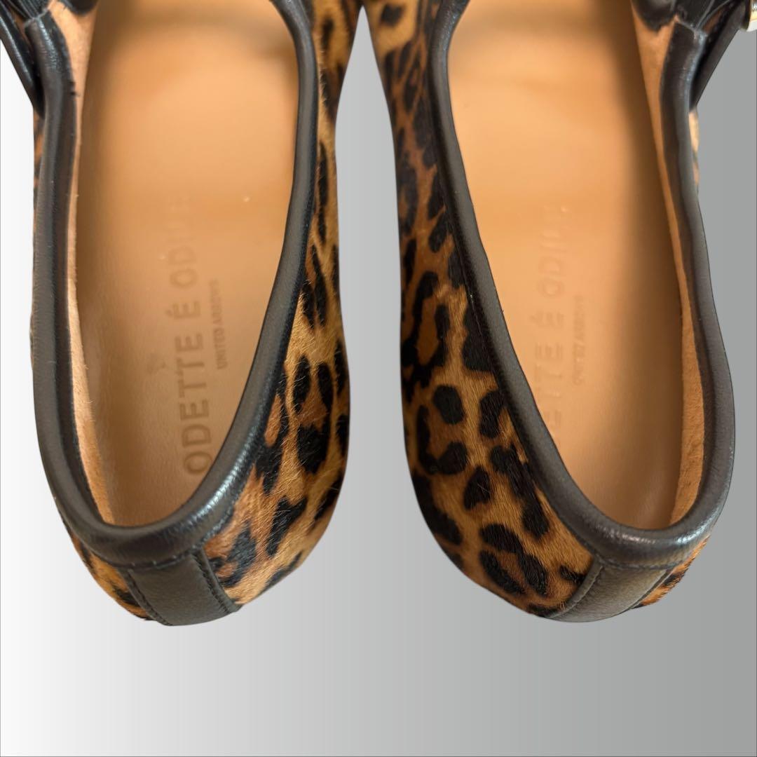 オディットエオディール】レオパード メリージェーン フラットシューズ