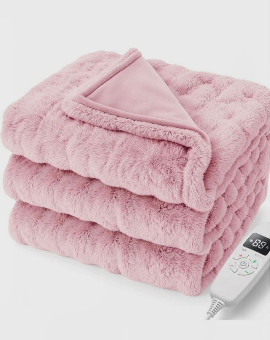 電気毛布 ラビットファー調 10段階温度調整 電気毛布 ラビットファー調 10段階温度調整